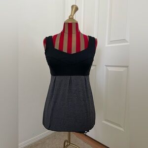 Lululemon Athletica Black and Gray Tank Top